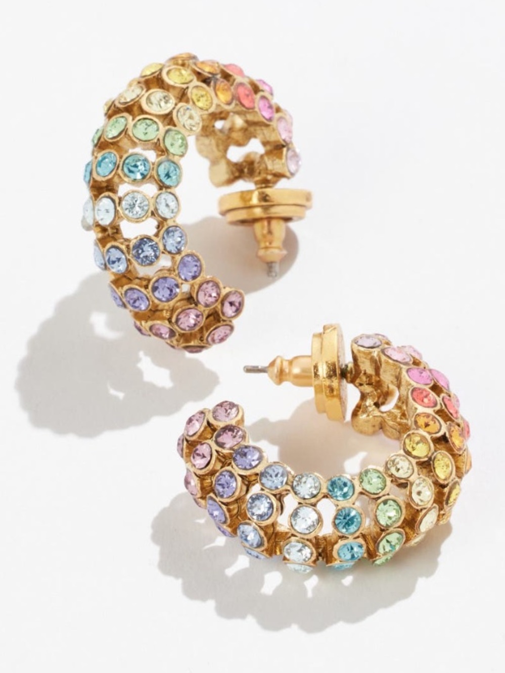 Oscar de la Renta Disco Hoop Earrings